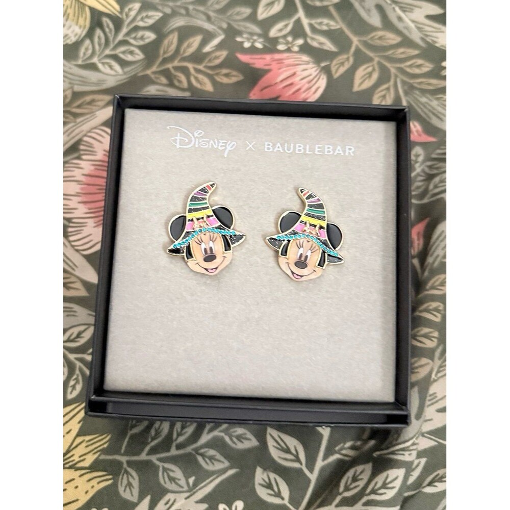 Disney Baublebar Witch Minnie Mouse Halloween Stud Earrings
